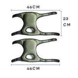 Black Adjustable Gardening Knee Pads - Comfortable Neoprene Knee Protectors for Weeding & Outdoor Work - Top-Down View