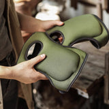 Purple Adjustable Gardening Knee Pads - Comfortable Neoprene Knee Protectors for Weeding & Outdoor Work - Top-Down View