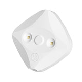 2 Pcs White Automatic UVC Toilet Sanitizer Light - Rechargeable Portable Sterilizer for Bathroom Hygiene - Front View