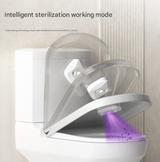 2 Pcs White Automatic UVC Toilet Sanitizer Light - Rechargeable Portable Sterilizer for Bathroom Hygiene - Side View