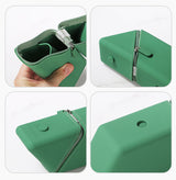 Purple Transforming Silicone Pencil Case - Stand-Up Pen Holder & Stationery Organizer