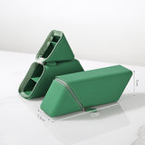 Green Transforming Silicone Pencil Case - Stand-Up Pen Holder & Stationery Organizer