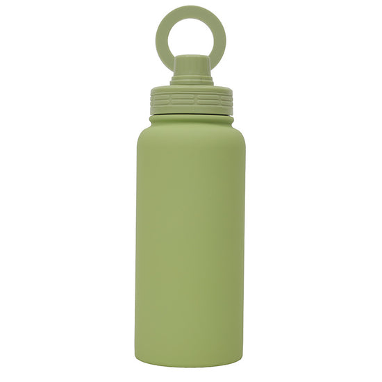 Green Premium 35oz Stainless Steel Insulated Sports Bottle with Magnetic Phone Holder Lid