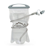 1.5L White Hydration Bladder - Foldable Water Bag for Cycling, Running, Hiking, and Outdoor Sports