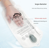 1.5L White Hydration Bladder - Foldable Water Bag for Cycling, Running, Hiking, and Outdoor Sports - Side View