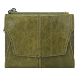 Green Genuine Leather Women's Wallet -C Multifunctional Coin & Card Holder, Fashionable Card Box in Top-Grade Cowhide