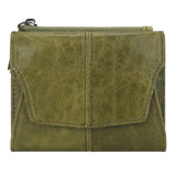 Green Genuine Leather Women's Wallet -C Multifunctional Coin & Card Holder, Fashionable Card Box in Top-Grade Cowhide
