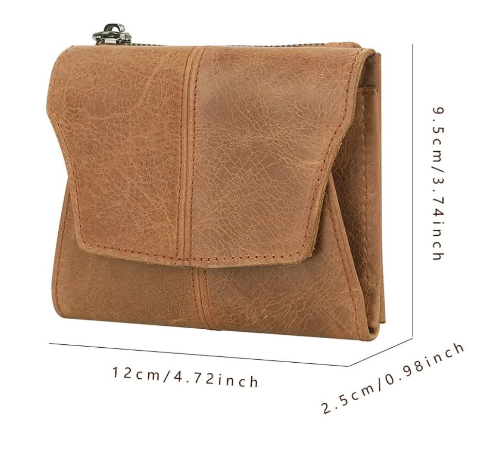 Green Genuine Leather Women's Wallet -C Multifunctional Coin & Card Holder, Fashionable Card Box in Top-Grade Cowhide