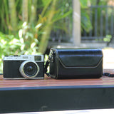 Black PU Leather Camera Bag for Fujifilm X Canon G Olympus PEN - Compact Vintage Design