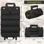 Black Heavy-Duty Tool Organizer Roll with Detachable Pouches