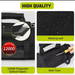Black Heavy-Duty Tool Organizer Roll with Detachable Pouches