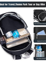 Black Ultra-Light Foldable Outdoor Backpack - Portable Travel Hiking Bag - Side View