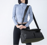 Multifunctional Travel Bag with Dry-Wet Separation - Fitness Business Crossbody, Black - Front View