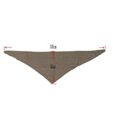 Light Khaki Chic Wool Blend Knit Triangle Scarf - Versatile & Warm Fashion Accessory - 105 x 35cm - Front View