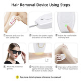 Advanced IPL 881 Laser Hair Removal Device - Sleek Home Use Electric Depilator for Women - 45-Degree Angle