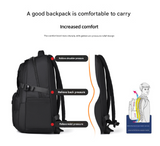 Grey Trendy Korean-Style Large-Capacity Backpack for Women - 14 Laptop Travel Bag