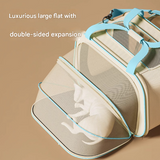 Stylish Portable Pet Backpack - Spacious Pet Carrier with Anti-Stress Design - Top-Down View