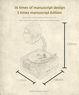 Vintage Gramophone Bluetooth Speaker - Retro Wireless Music Player with Classic Design - Top-Down View