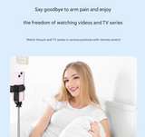 2-Piece Pink Bluetooth Video Controller - 3-Button Remote for TikTok and Page Scrolling - Side View