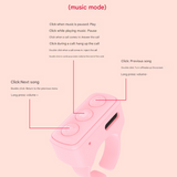 2-Piece Pink Bluetooth Video Controller - 3-Button Remote for TikTok and Page Scrolling - 45-Degree Angle