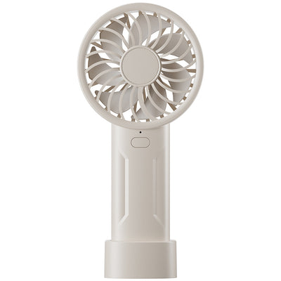 White Mini Portable USB Rechargeable Fan - Quiet Cooling for Desk or Travel