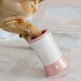 Blue Portable Dog Paw Cleaner - Gentle Silicone Pet Foot Washer Cup for Muddy Paws - Front View