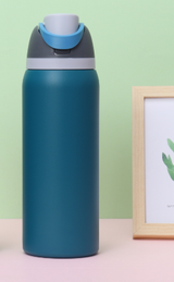 Blue 32oz 304 Stainless Steel Insulated Water Bottle - Dual-Drink Pop-Up Lid