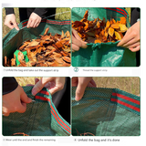 2PCS 160L(60cm*60cm) Heavy-Duty Foldable Garden Leaf Bag - Large-Capacity Horizontal Dustpan - Front View
