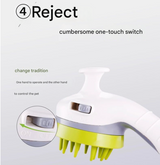 White Ultimate Pet Bathing Showerhead - Dog-Friendly Pressure-Boost Spray with Foamer - Top-Down View
