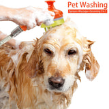 Orange Ultimate Pet Bathing Showerhead - Dog-Friendly Pressure-Boost Spray with Foamer - Side View