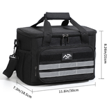 Black Versatile Large-Capacity Picnic Insulated Bag - Detachable Shoulder Strap & Ice Pack