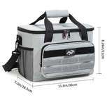 Grey Versatile Large-Capacity Picnic Insulated Bag - Detachable Shoulder Strap & Ice Pack