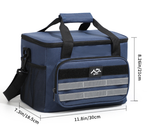 Navy Blue Versatile Large-Capacity Picnic Insulated Bag - Detachable Shoulder Strap & Ice Pack