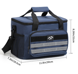 Navy Blue Versatile Large-Capacity Picnic Insulated Bag - Detachable Shoulder Strap & Ice Pack