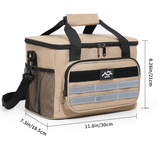 Beige Versatile Large-Capacity Picnic Insulated Bag - Detachable Shoulder Strap & Ice Pack