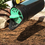 Green with Black Premium Garden Seeder - Versatile Seed and Salt Spreader - Front View