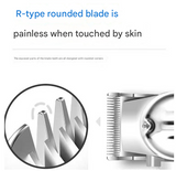 Silver Professional Electric Hair Clipper - Advanced Barber Trimmer - Front View