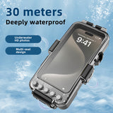 Universal 30m Bluetooth Diving Case for Apple & Samsung - Deep-Water Waterproof Phone Protector - Front View