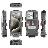 Universal 30m Bluetooth Diving Case for Apple & Samsung - Deep-Water Waterproof Phone Protector - Side View
