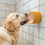 Yellow Large Anti-Choke Slow Feeder Dog Bowl - Non-Slip, Spill-Resistant Pet Feeding Dish - Front View
