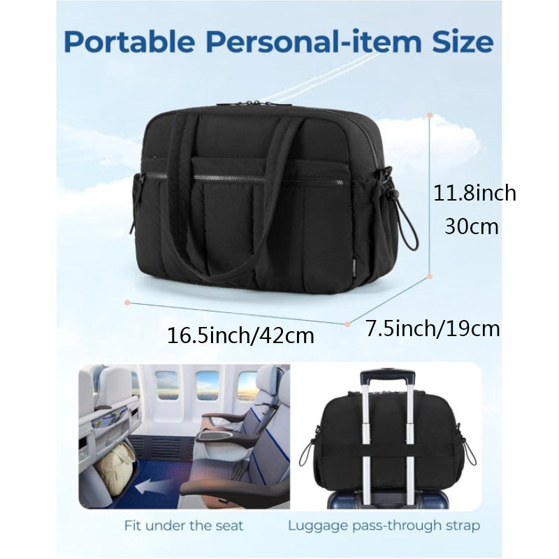 Green Spacious Travel Duffel Bag - Large Capacity Sports & Fitness Tote with Toiletry Bag, Compartments & Single Shoulder Strap