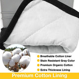 Black BPA-Free Non-Slip Silicone Oven Mitts - Heat Resistant Gloves with Honeycomb Pattern for Kitchen Safety - Side View