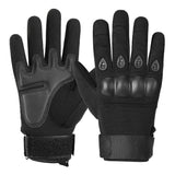 L Black Hard Knuckle Tactical Gloves - Full-Finger Protective Gear for Motorcycle, Cycling & Outdoor Sports