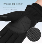 S Black Winter Fleece Touchscreen Gloves - Warm & Water-Repellent for Cycling & Outdoor Sports