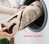 Green Leaves Bathroom Mat - Super Absorbent Non-Slip Rug (40x60cm), Toilet Floor Mat for Bathroom/Bedroom/Entryway - Front View