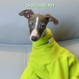 XXL Adorable Dinosaur Fleece Dog Jumpsuit - Warm Winter Pajamas for Whippets & Italian Greyhounds - Side View