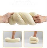 Purple Ergonomic Memory Foam Travel Pillow for Neck Support - Portable & Compact for Camping, Flights, and Napping - Front View