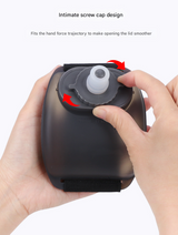 2-Pices Transparent Color Ergonomic Wearable Hydration Flask - Hands-Free Wrist Water Bottle for Running & Sports - Rear View