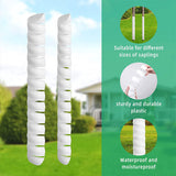 Green 4-Pack Spiral Tree Trunk Protector Guard - Flexible Sapling Bark Shield - Top-Down View