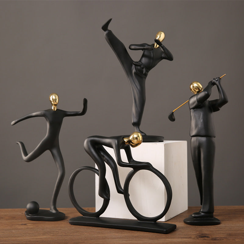 Collectible Sports Figurine Blind Box - Modern Resin Athlete Statue for Home Office Decor